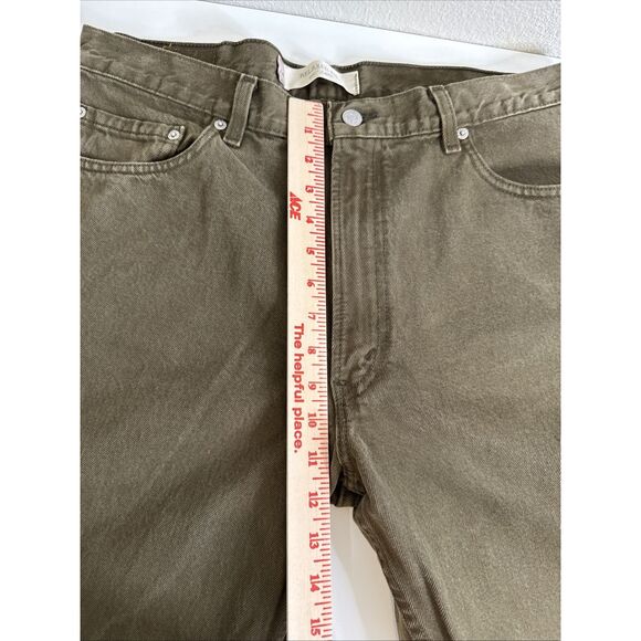 Levis 550  Mens Jeans 36x34 Straight Leg Zip Fly Made In USA Olive Green Relaxed - Picture 8 of 11